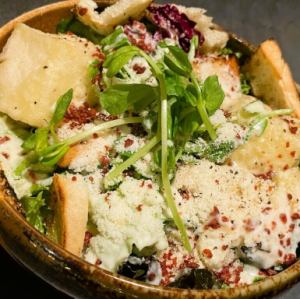 Fried tofu Caesar salad