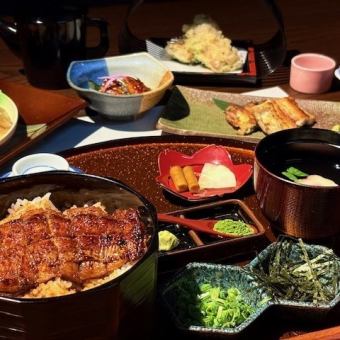 【鰻会席】三河一色産うなぎ、季節の食材を堪能できる。全8品9,350円(税込)