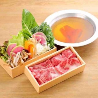 Tokachi Wagyu beef umami soup shabu-shabu (1 serving)