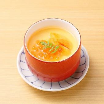 Steamed egg custard with 8 kinds of ingredients