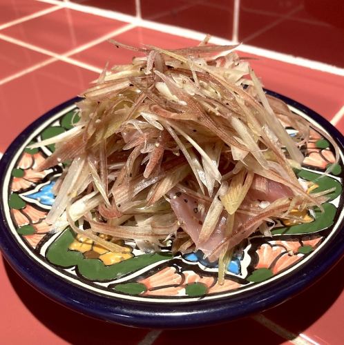 Myoga and prosciutto salad