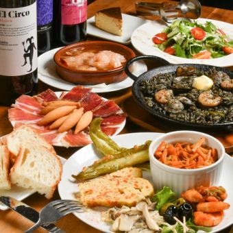 [Lunch drinks also OK◎] Total of 6 dishes including women's popular Ajillo and Paella ★ 120 minutes all-you-can-drink included 4000 yen (tax included)