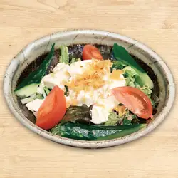 Creamy Ginger Salad with Crumbled Tofu