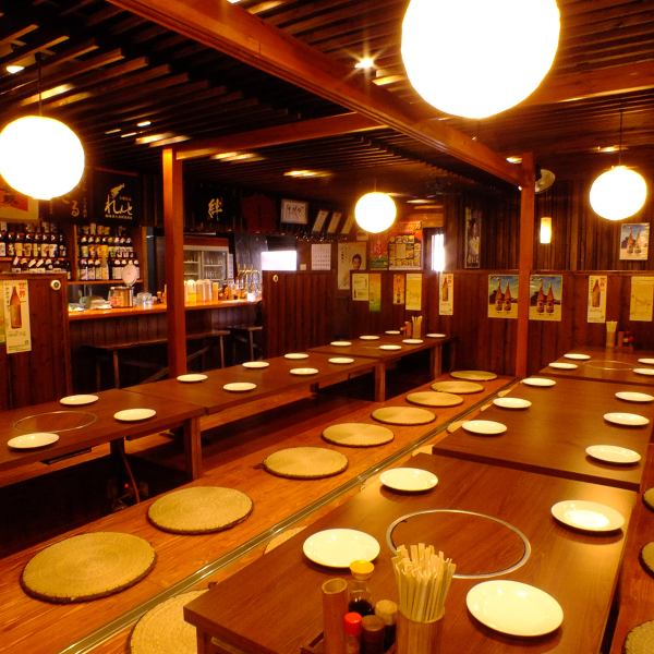 [Semi-private room for 2 to 40 people] 1 minute walk from Ujuku Station. Excellent access. Semi-private room can accommodate 2 to 40 people! Reservations for private rooms are also available.Banquet courses start at 3,000 yen and include all-you-can-drink for 1.5 hours! Leave all kinds of banquets, such as company banquets and class reunions, to our restaurant.You can relax in a calm space where you can feel the warmth of wood.