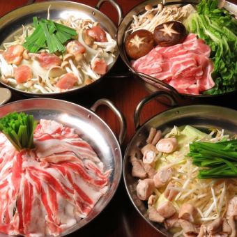 The owner's recommendation! 1.5 hours [all you can drink] + choice of hotpot + 4 dishes ⇒ \3500