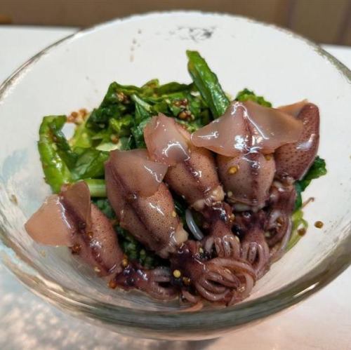 ホタルイカ 菜の花のつぶマスタード