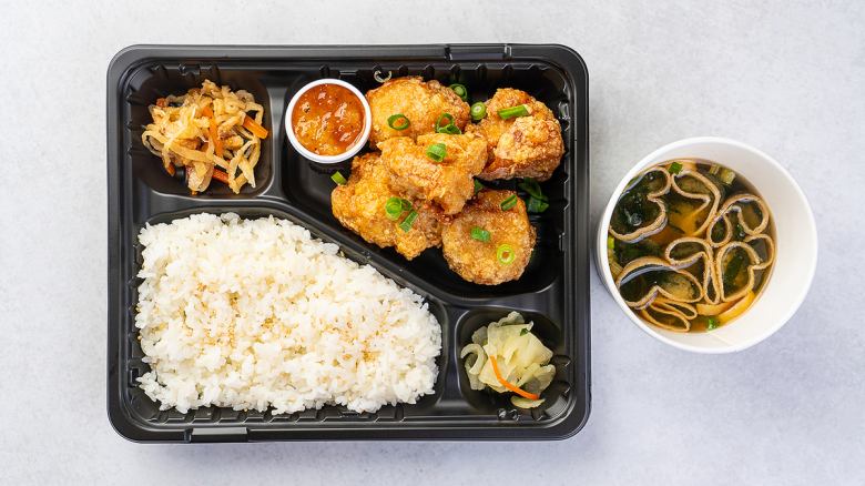 Tatsuta fried chicken bento box