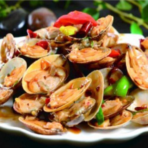 アサリピリ辛炒め