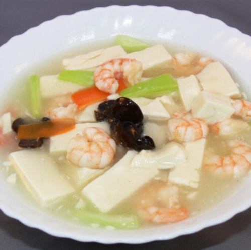 海老と豆腐塩味炒め/海鮮とゆば塩味炒め