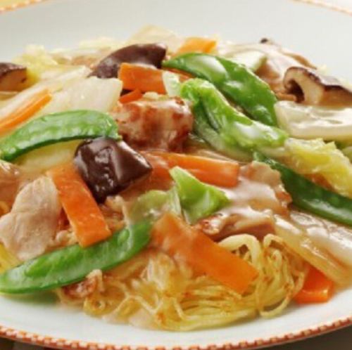 あんかけ焼きそば/牛肉焼きビーフン辛味/あんかけ揚げそば