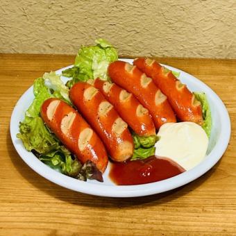 赤ウインナー焼き