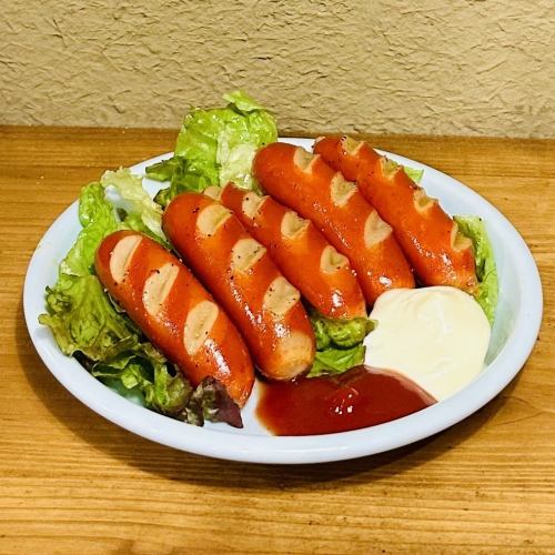赤ウインナー焼き