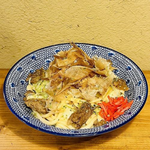 牛すじ焼きうどん