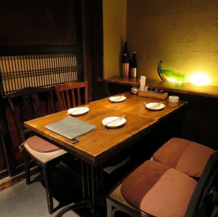 一歩足を踏み入れるとそこは大人の隠れ家。半個室もご用意♪4名様よりＯＫッ！人目を気にせずゆったりできます♪