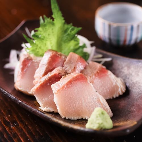 炭火でブリの塩たたき