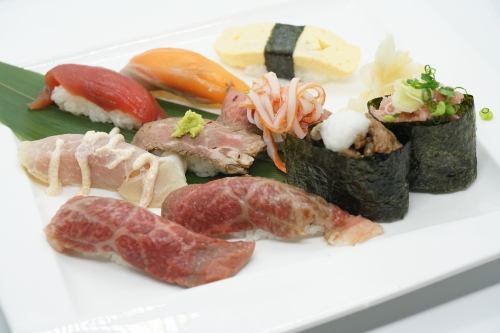Creative meat sushi and high-level original dishes that shine with craftsmanship