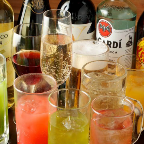 We also offer a wide variety of all-you-can-drink drinks.