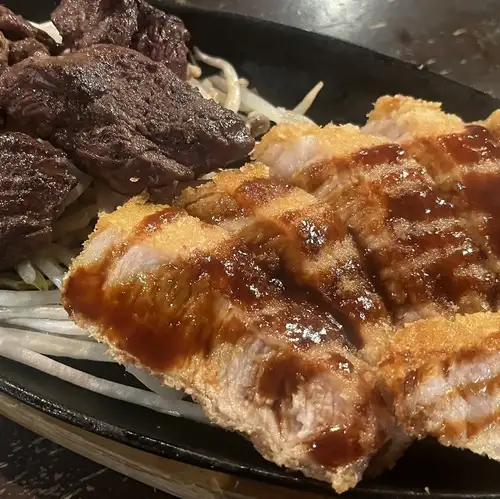 東京味噌カツ&ハラミステーキ定食