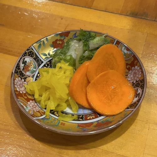 本日の漬物盛り合わせ