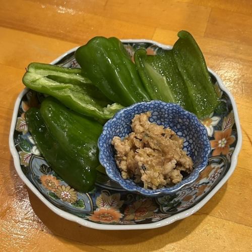 パリパリ肉味噌ピーマン