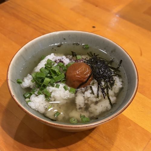 梅とゆかりの〆茶漬け