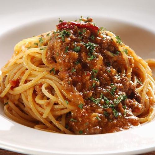 Bolognese - minced meat and tomato pasta