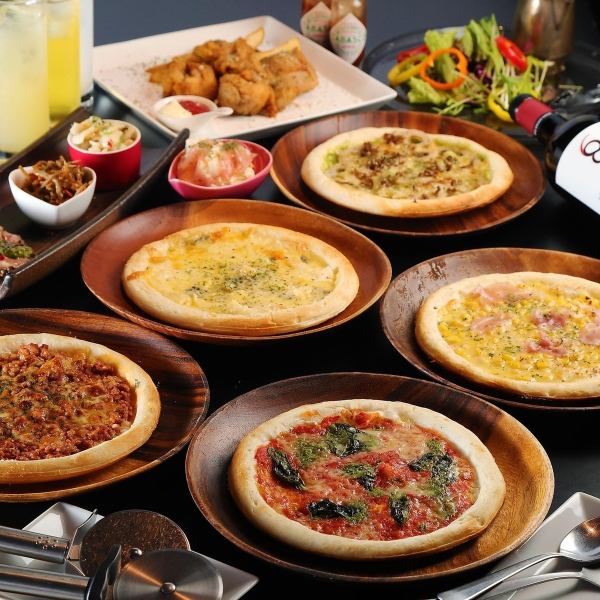 【(夏宴会)選べる１４種のオリジナルピザ食べ放題コース】 平日4500円 週末5000円2～40名様全7品