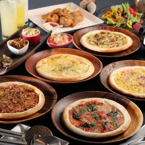 【平日オススメ】前菜盛り合わせやフリット,特製ピザ14種食べ飲み放題全7品平日4500円週末5000円