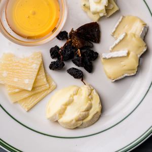 Cheese and dried fruit platter