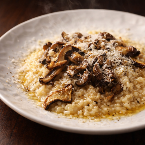 Porcini mushroom cheese risotto