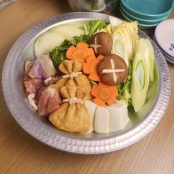【120分飲み放題付】鶏なべコース全8品4000円（税込）