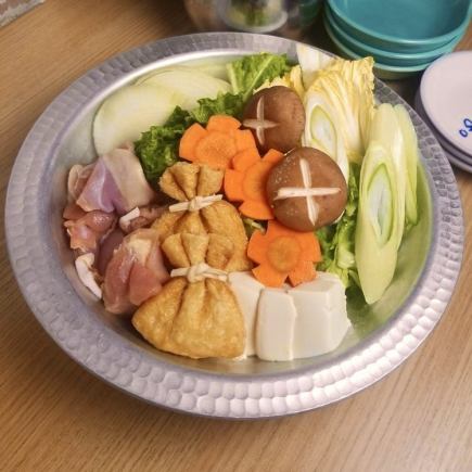 【120分飲み放題付】鶏なべコース全8品4000円（税込）