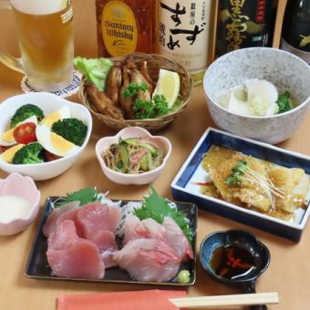 【宴会コース飲み放題付き！！】4名以上のご利用で税込4500円！（ビールなし）