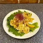 Shrimp stir-fry with mayonnaise