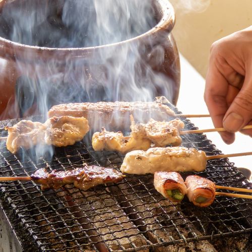 炭火焼きの串焼きがうまい