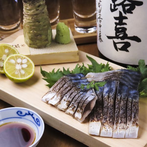 Fresh fish♪ Black sea bream, large tuna, wild yellowtail, etc.With freshly grated wasabi.