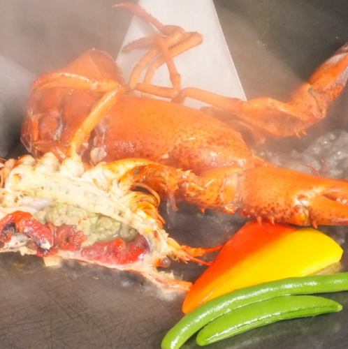 << Popular menu >> Teppanyaki of live lobster
