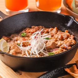 豚肉と豆腐のカリカリ焼き