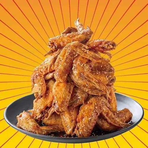 <Limited-time offer> Mega-sized portion | Extra-large fried chicken wings & miso kushikatsu