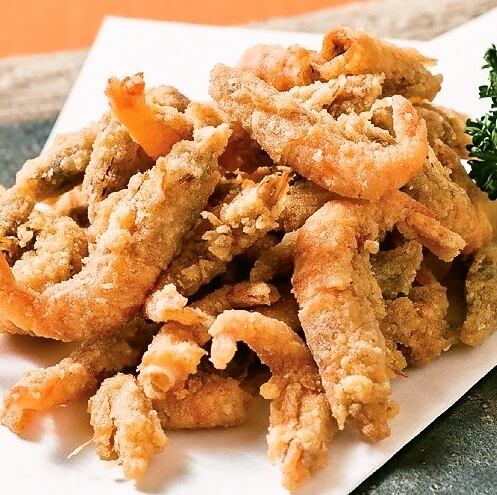 Deep-fried local shrimp