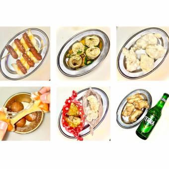 【韓国屋台】選べる5品食べ比べシェアコース（2名より）