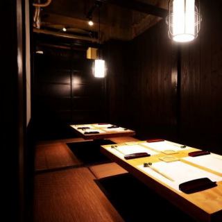 落ち着いた掘りごたつ個室
