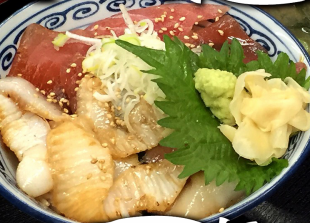 Grilled Engawa and Marinated Tuna Rice Bowl
