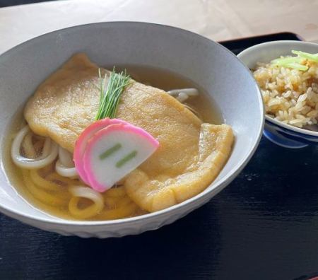 きつねうどん　炊き込みごはんセット【orそば】