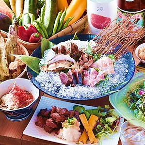 【含120分鐘無限暢飲】盡享魷魚的美味◎稻草烤套餐