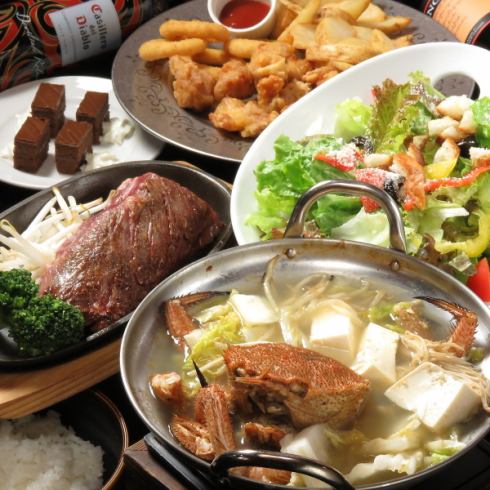 Perfect for a year-end party! Crab hotpot course (8 dishes + 2.5 hours of all-you-can-drink) for 4,200 yen