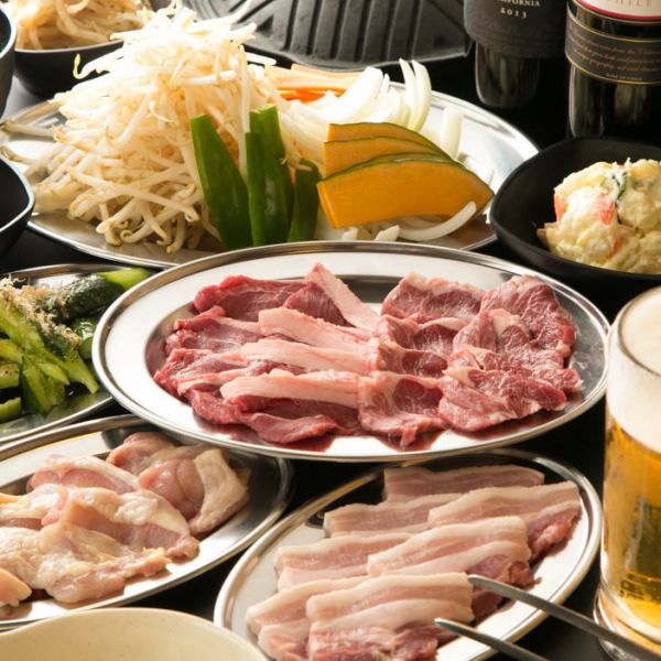 [For a banquet!] Banquet plan with all-you-can-drink! 7 dishes including our signature Genghis Khan and all-you-can-drink for 2 hours! 4,980 yen