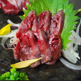 Horse sashimi marbled