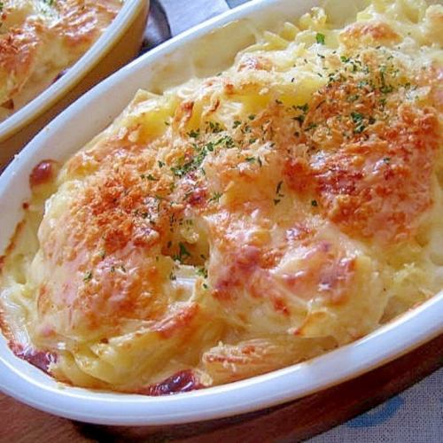 Meat or seafood gratin