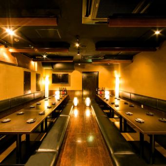 Private room seat for diggotatsu group.You can forget everything and have a great time.Recommended for banquets with a large number of people!Hachioji Private room Izakaya 3 hours all-you-can-drink